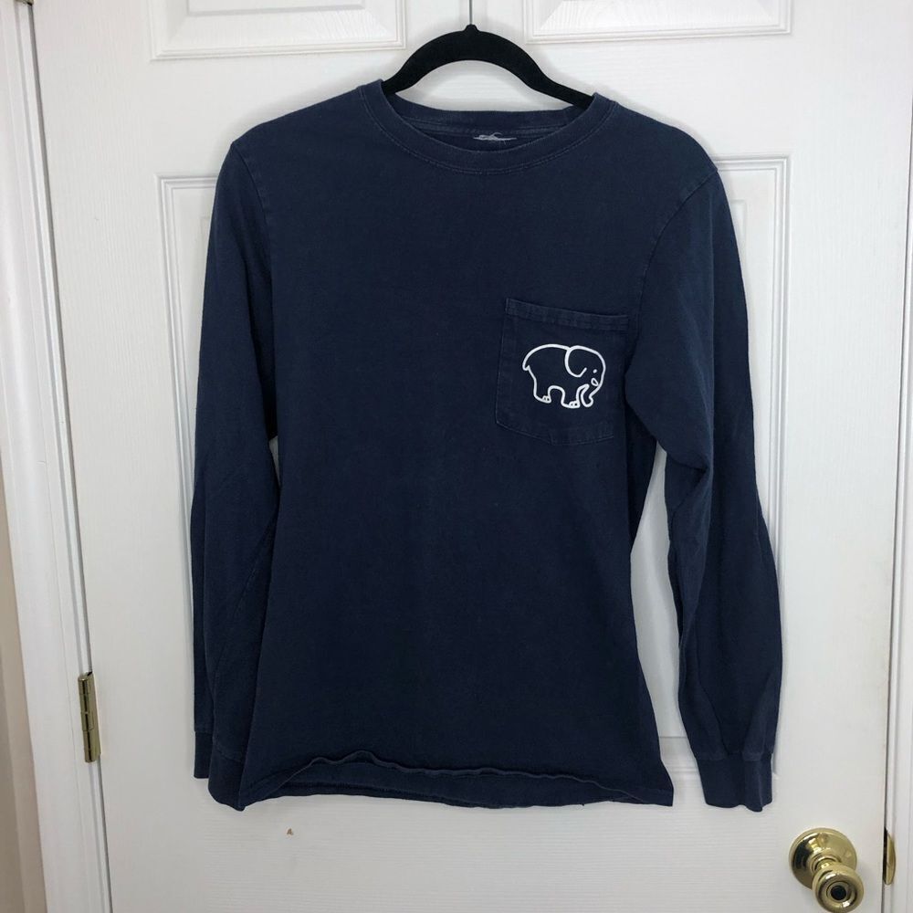 Ivory Ella long sleeve navy tee shirt size small - Picture 2 of 9